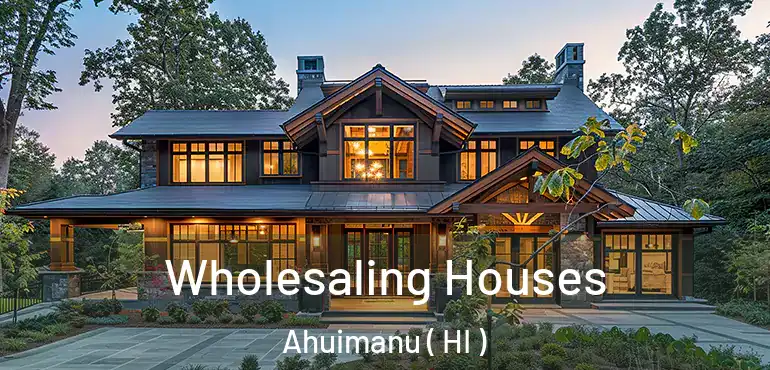  Wholesaling Houses Ahuimanu ( HI )